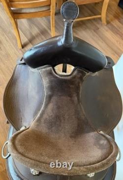 HILASON Barrel Trail Western Saddle, Brown Synthetic Traditional 15 inch Read