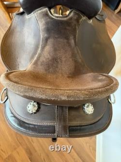 HILASON Barrel Trail Western Saddle, Brown Synthetic Traditional 15 inch Read