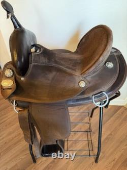 HILASON Barrel Trail Western Saddle, Brown Synthetic Traditional 15 inch Read
