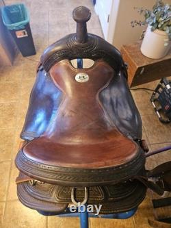 HR Chocolate Brown Trail/Pleasure Western Saddle 15.5