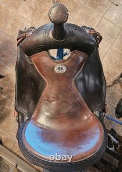 HR Chocolate Brown Trail/Pleasure Western Saddle 15.5