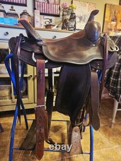 HR Chocolate Brown Trail/Pleasure Western Saddle 15.5