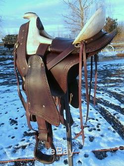 Half Seat Loop Seat Cowboy Mounted Shooting Saddle Made by D. Snellen Sdlry