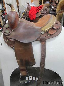 Hand Made Circle Y Connie Combs Barrel Saddle 14 Used Great Condition