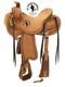 Hand-carved Western Rough Out Ranch Cutter Horse Saddle With Tack Set Free Ship