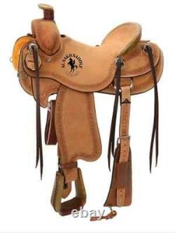 Hand-carved Western Rough out Ranch cutter Horse Saddle with tack set free ship Hand-carved Western Rough out Ranch cutter Horse Saddle with tack set free ship