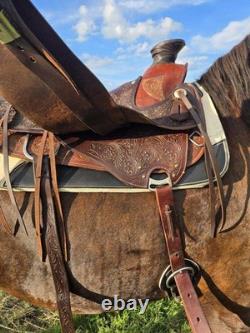 Handcrafted Wade Style Western Saddle By Frontier Equestrian Jasper, MO