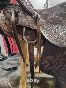 Handcrafted Wade Style Western Saddle By Frontier Equestrian Jasper, MO