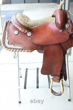 Handmade By Nl Walker Western Saddle, 15 Seat, (051322 Aee)