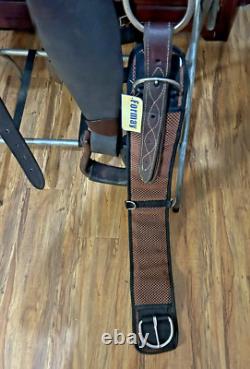 Handmade By PAC Western Saddle 16 Seat Tooled Leather Horse Cutting Penning VG