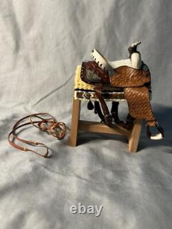 Handmade Cm 19 Trad Scale Western Saddle Set For Breyer Horse Models Signed