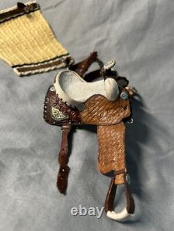 Handmade Cm 19 Trad Scale Western Saddle Set For Breyer Horse Models Signed