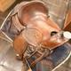 Handmade Leather Pleasure/trail Western Saddle Floral Tooled Brown 14 In