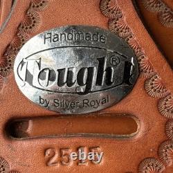 Handmade Leather Western Saddle Tough1 Silver Royal With Stand + WEAVER EXTRAS
