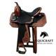 Handmade Western Leather Saddle Black Brown Tooled Silver Stud Trail Saddle