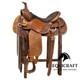 Handmade Western Leather Saddle Brown Floral Tooled Two Tone Ranch Saddle