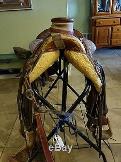 Handmade Western Saddle by Hulbert Custom Saddlery Wade Tree 14 inch seat