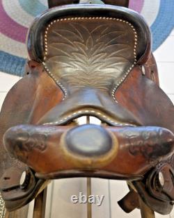 Handsome Hand-Tooled 15 CIRCLE Y Western Saddle Conditions READ