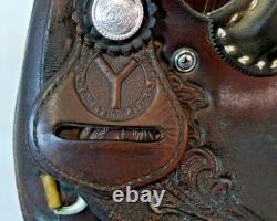 Handsome Hand-Tooled 15 CIRCLE Y Western Saddle Conditions READ