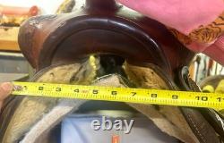 Handsome Hand-Tooled 15 CIRCLE Y Western Saddle Conditions READ