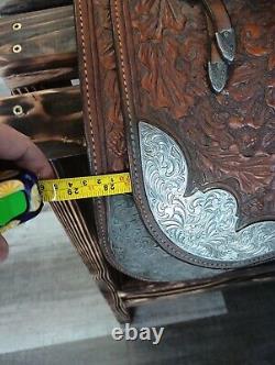 Harris Western Show Saddle 16 Overlaid Sterling Silver