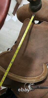 Heart Of Texas Ranch Roper Saddle Leather Rough Out Western Horse Tack 14.5