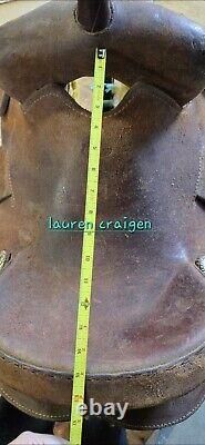 Heart Of Texas Roughout Barrel Saddle Western Horse Tack Strip Down 15 Leather