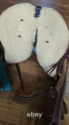 Heart Of Texas Youth Ranch Saddle 12 Beartrap Tapaderos Western Kids Rope Leath