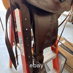 Henry Miller Tooled Western Horse Saddle Leather 16Inch Seat See Photos measure