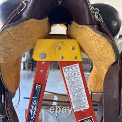 Henry Miller Tooled Western Horse Saddle Leather 16Inch Seat See Photos measure