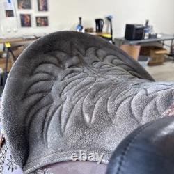Henry Miller Tooled Western Horse Saddle Leather 16Inch Seat See Photos measure