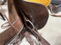Henry Miller Tooled Western Horse Saddle Leather 16Inch Seat See Photos measure