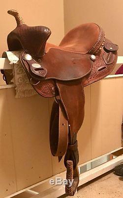 Here is a NICE CRATES Used Barrel Saddle 14 Inch Seat FREE SHIPPING