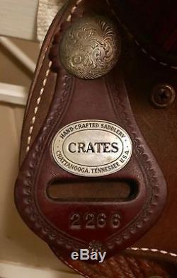 Here is a NICE CRATES Used Barrel Saddle 14 Inch Seat FREE SHIPPING