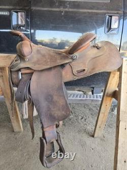Hereford Brand Tex Tan Western Leather Saddle 15 Inches