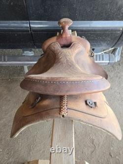 Hereford Brand Tex Tan Western Leather Saddle 15 Inches