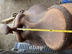 Hereford Brand Tex Tan Western Leather Saddle 15 Inches