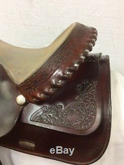 Hereford Brand Tex Tan of Yoakum 15 Used Trail Saddle with Silver Laced Cantle