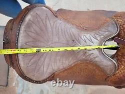 Hereford Working Western Ranch Saddle with Rope Holder and Tapaderos 15 seat