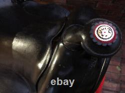 Highback Slickseat Western Saddle 15Parade w Spots Restored Vintage Sears