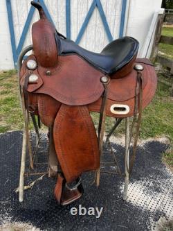 Hilason Western Saddle 15 Brown And Black