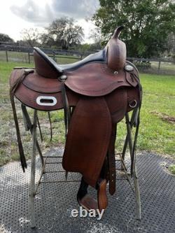 Hilason Western Saddle 15 Brown And Black