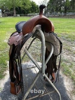 Hilason Western Saddle 15 Brown And Black