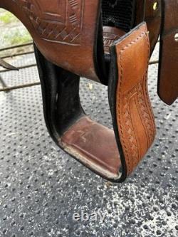 Hilason Western Saddle 15 Brown And Black