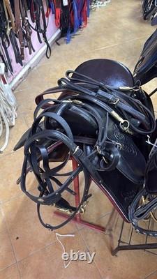Horse Saddle (Black) With Traditional Designs
