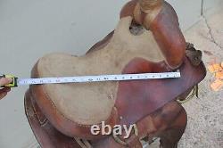 Horse Saddle Training Western 14-15 Roughout Leather Roping Trail Lesson Riding