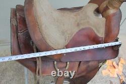 Horse Saddle Training Western 14-15 Roughout Leather Roping Trail Lesson Riding