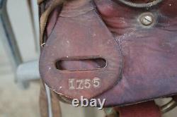 Horse Saddle Training Western 14-15 Roughout Leather Roping Trail Lesson Riding