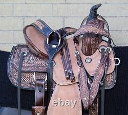 Horse Saddle Western Used Children Kid Roping Ranch Elite Leather Tack 12 13 14