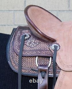 Horse Saddle Western Used Children Kid Roping Ranch Elite Leather Tack 12 13 14